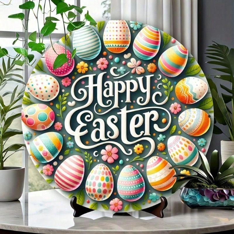 

Metal Wall Art, Easter Bunny Silhouette, 2D Cutout Decor for Porch