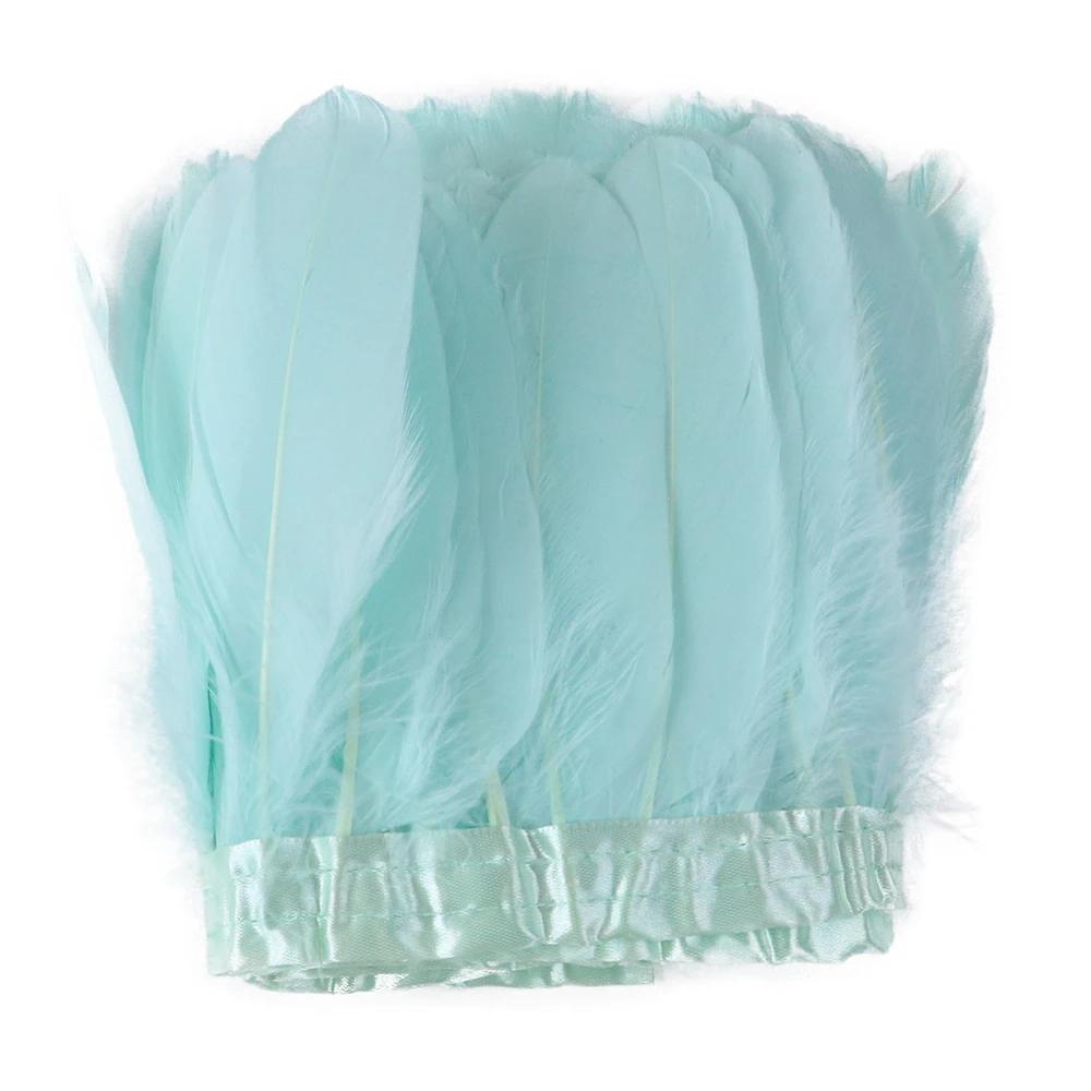 1 Meter Rosa Gänsefedern Besatz 15-20 cm Für Hochzeitskleid Dekoration Nähhandwerk Federlampenmaterial Federband