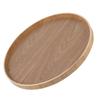Round Shape Solid Wood Tea Coffee Snack Food Meals Serving Tray Plate Restaurant Trays Wooden