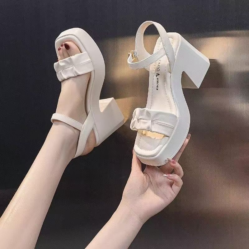 Non-slip Heel High Heel Sandals Women's Summer Rome New Super Fairy Fashion Casual