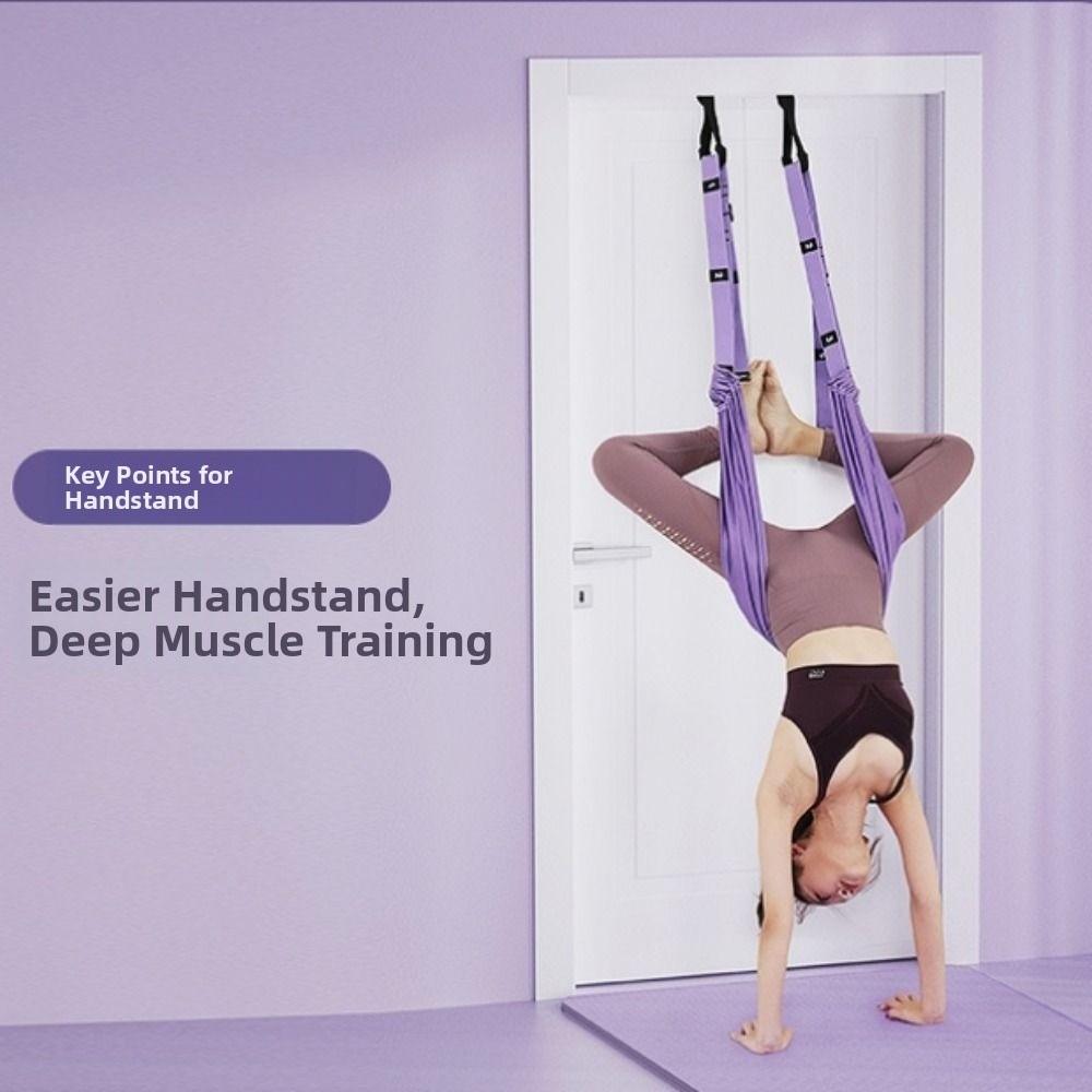 Resistance Auxiliary Aerial Yoga Hammock Swing Aerial Yoga Stretching Strap Lower Waist Trainer