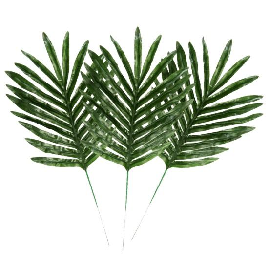 12Pcs Artificial Leaves Plastic Faux Cycad Leaves Dining Table Decor Fake Cycad