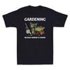 Black Cat Gardening Because Murder Is Wrong Funny Black Cat Lovers Unisexs Tshirt