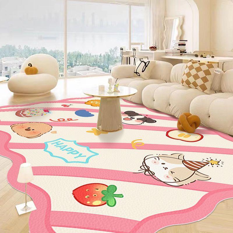 Cartoon Wohnzimmerteppich Niedlicher Couchtischteppich Wohnstil Unregelmäßig Große Fläche Schlafzimmer Voller Bodenmatte