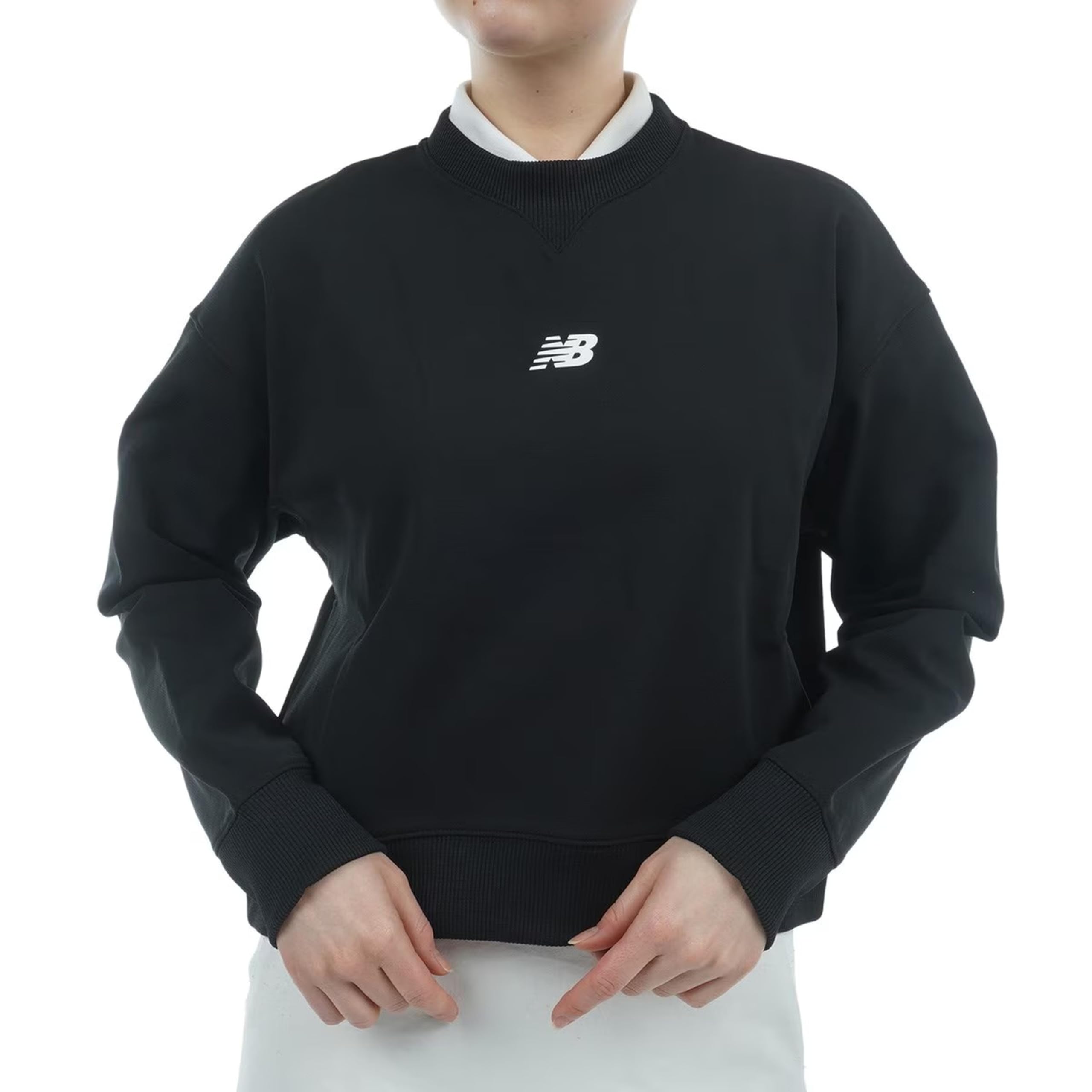 

New Balance Golf Crew Neck Sweatshirt and Size 3 Women s (Stretchable Shape-Retaining) / 012-5162502 010_Black, [LL]