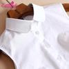 Women's Sleeveless Shirt with Removable Decorative Collar - Spring Korean Style, Versatile White Doll Collar.