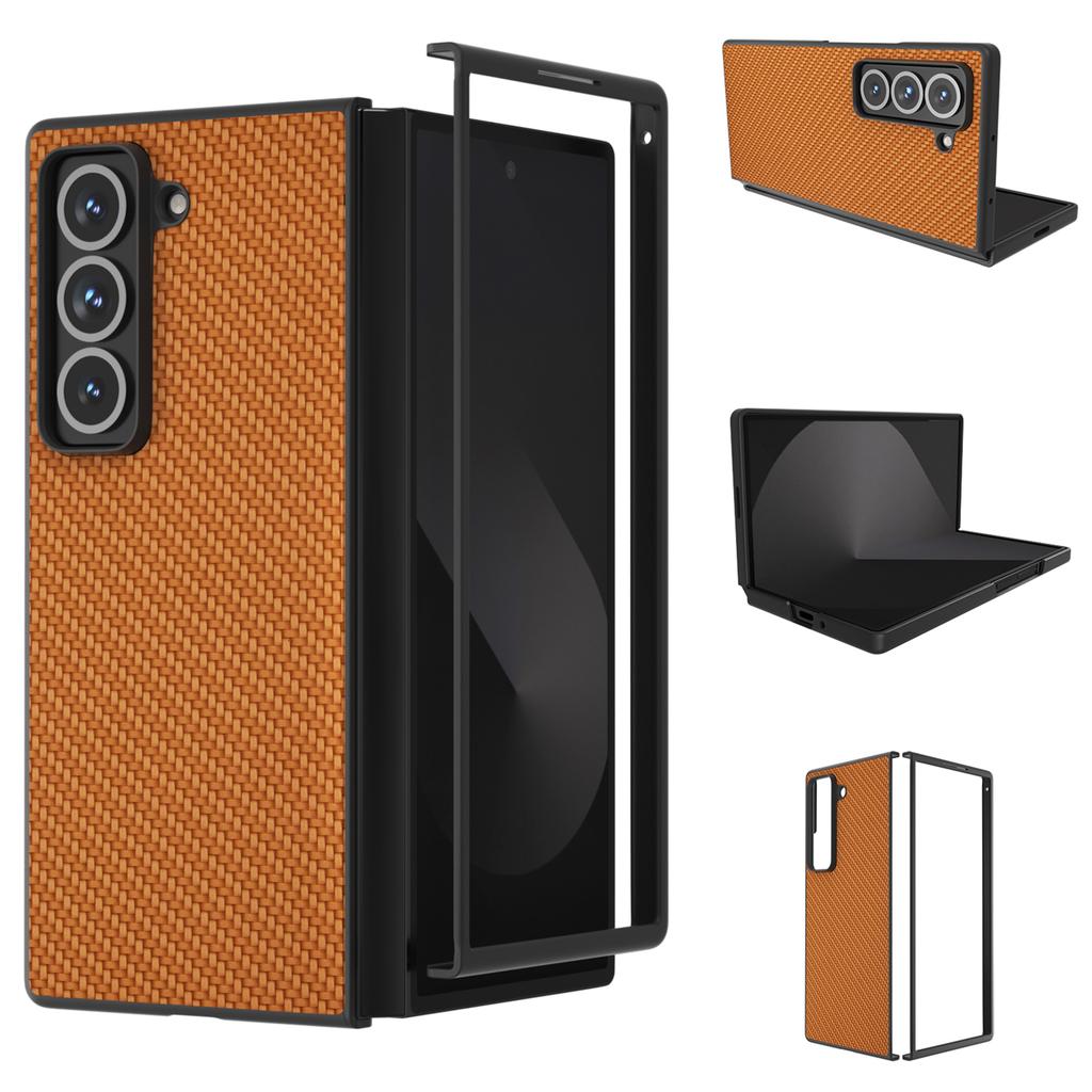 For Samsung Galaxy Z Fold Special Case Carbon Fiber Texture PU+PC Phone Cover