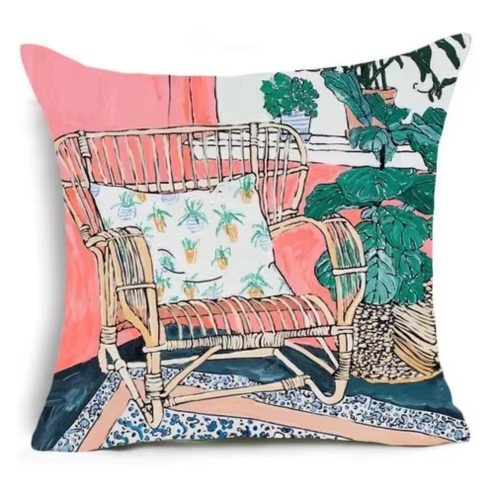 Nordic art bouquet printed pattern cushion cover for home living room sofa bedroom decoration throw pillow pillowcase