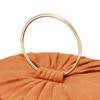 Francfranc Velvet Pleated Vanity Cosmetic Cosmetic Makeup Storage Pouch, Large, Orange, Pouch, Box,