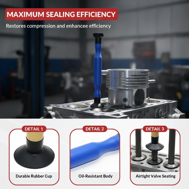 2Pcs Manual Valve Lapping Grinding Sticks Grips With Suction Cup Valve Lapping Set For Cylinder Engine Valve Dust Grinding