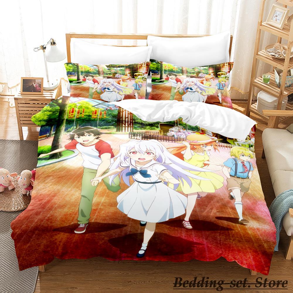 PLASTIC MEMORIES Bedding Set Single Twin Full Queen King Size Bed Set Adult Kid Bedroom Duvetcover Sets Anime Parure De Lit Bed