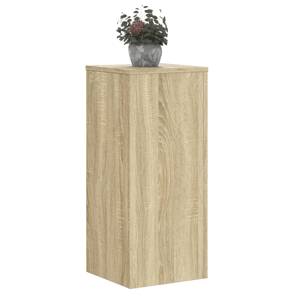 vidaXL Pflanzenständer 2 Stk. Sonoma-Eiche 30x30x70 Cm Holzwerkstoff