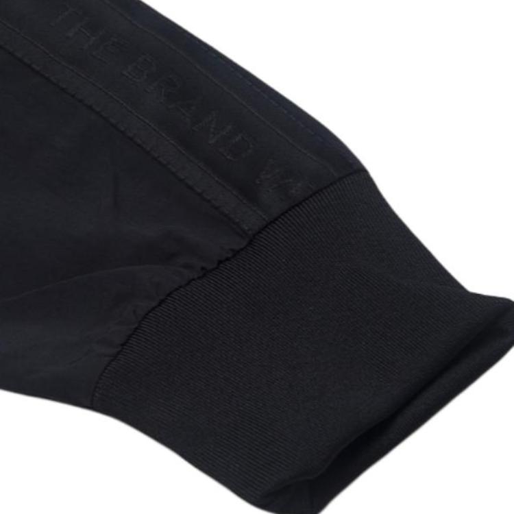 Adidas Originals Buchstaben Logo Print Mode Reißverschluss Bequeme Strickjacke Herrenjacken Schwarz BS2574