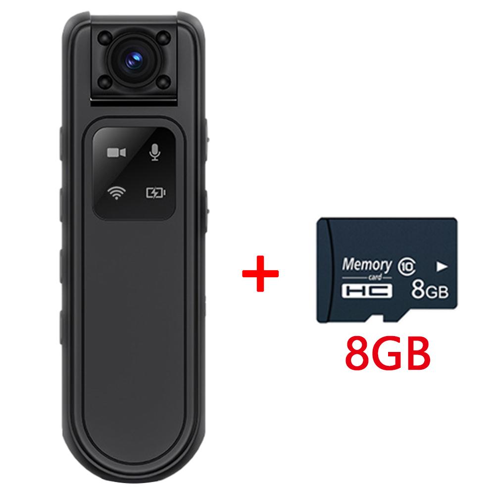 2K HD Mini Camera WiFi 180° Rotatable Lens Outdoor Sport Video Recorder Night Vision Police Body Cam Back Clip Long Battery Life