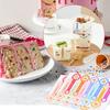 Beyonday 300pcs Handmade Lollipop Baking Stickers for Cake Box/T/Jars/Coffee Cups/Bottles, Long Label Flower Sealing Bakery Stickers for Gift