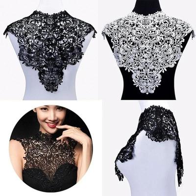DIY Handmade Wedding Dress Lace Polyester Flower Lace Neckline Fabric  Collar Embellishment  For Sewing Supplies Crafts Applique