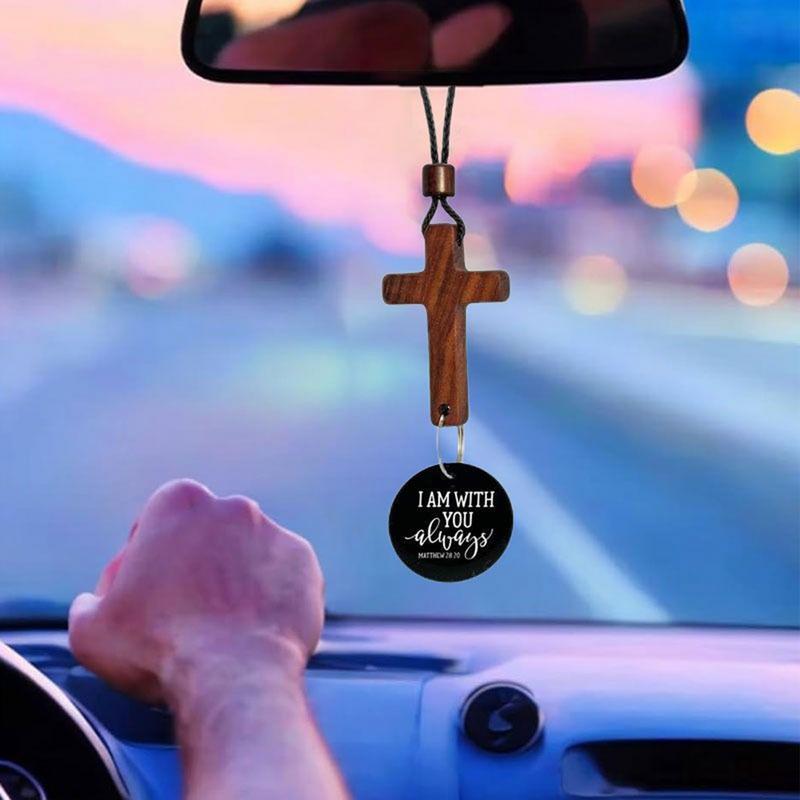 Car Cross Charm Decoration Cross For Rear View Mirror Exquisite Automotive Interior Accessories Rearview Decor For Men Women