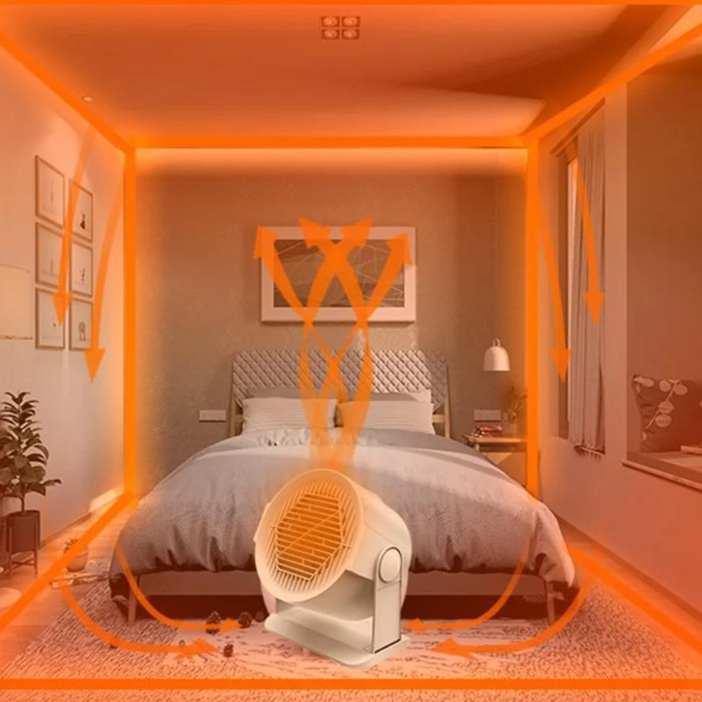 New Compact Portable Mini 400W Electric Heater Fan for Office Desk, Small Desktop Winter Warm Air Blower Appliance, Efficient 11