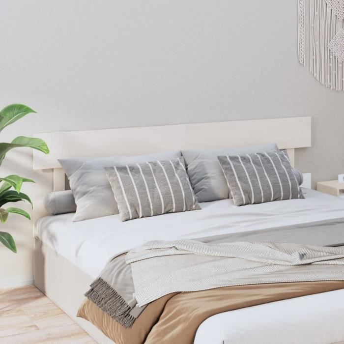 VidaXL Headboard White 184x3x81 Cm Solid Pine Wood 819086