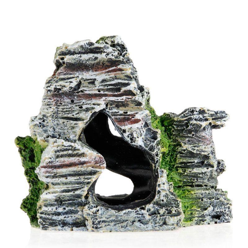 Aquarium Rock Mountain Stone Cave Fish for Tank Decorations Landscape Accessorie