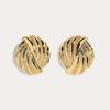 18K gold fireworks spiral zircon stud earrings light luxury high-end earrings striped earrings