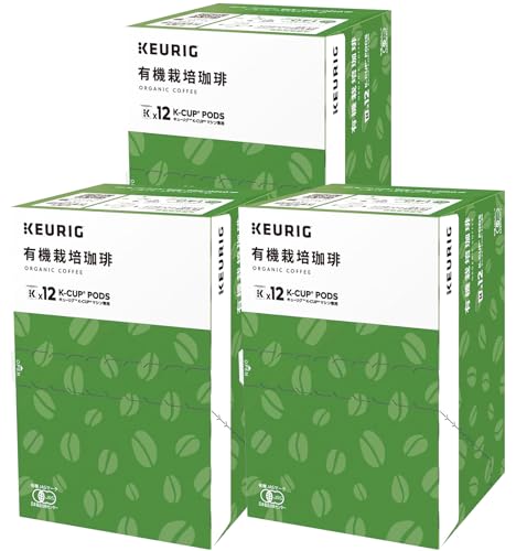 KEURIG Original Organic Coffee, 3 Boxes, 36 Cups (8g x 36 Capsules) K-Cup Capsules