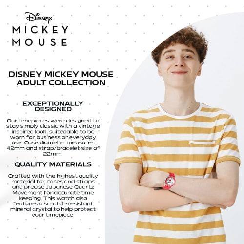 Disney Men's W002392 Mickey Mouse Watch with Red Band