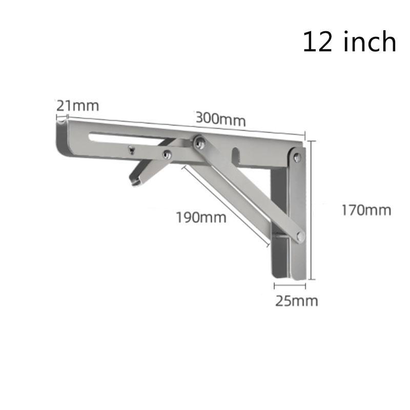 2/1Pcs Multiple Sizes Triangle Folding Angle Bracket Heavy Support Adjustable Wall Shelves Mounted Table Shelves Home Hardware