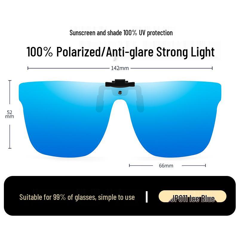 Occhiali da Sole Polarizzati Clip-On Ribaltabili da Uomo - Protezione UV per la Guida Giorno/Notte