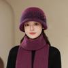 The Elderly Hat Women's Winter Velvet Warm Wool Hat Cold Protection Rabbit Fur Basin Hat