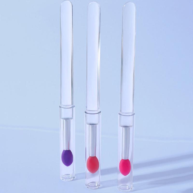 1Pcs Multifunctional Silicone Brush Applying Manicure Tool Reusable Lip Brush Nail Arts Silicone Applicator Sticks