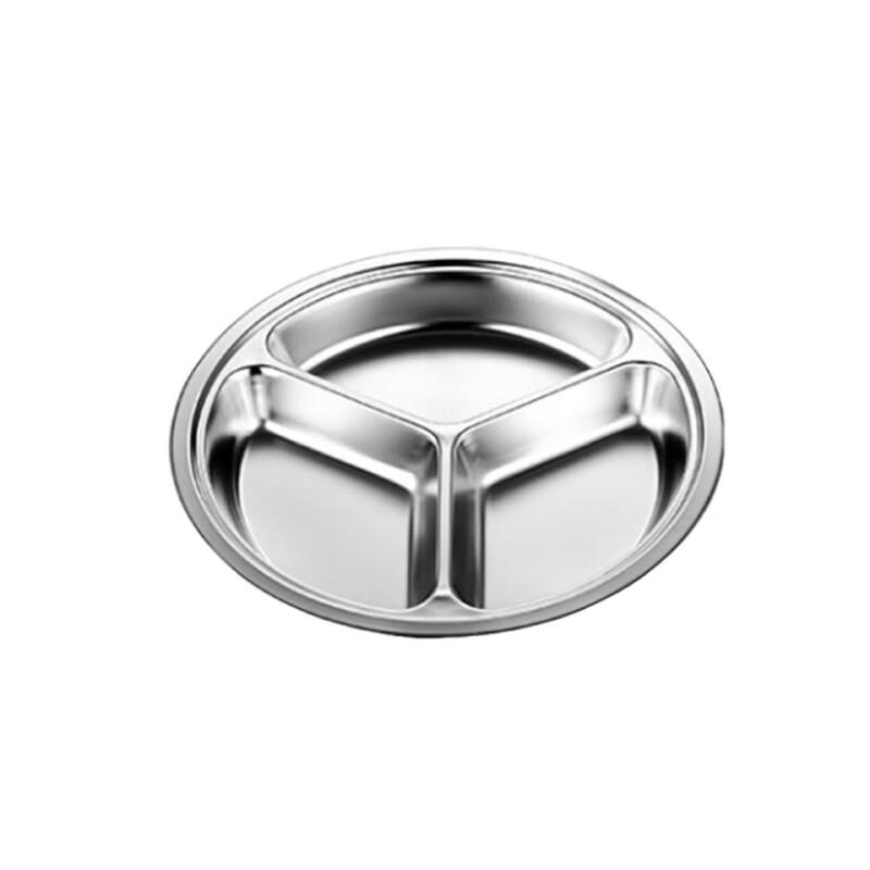 Lijia Stainless Steel Divided Round Dinner Plate
