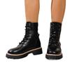 Fashionable and Versatile Martin Boots Women's British Style Lace-up Retro Style Round Toe Boots Women's New 2025 Fall/winter Style