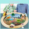 Wooden Electric Train Track Set With Magnetic Blocks For Kids Building And Learning