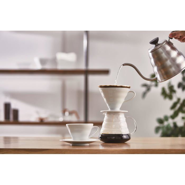 Ensemble ustensiles - lot ustensiles Hario - VDC-01W - Goutteur de cafe, Blanche