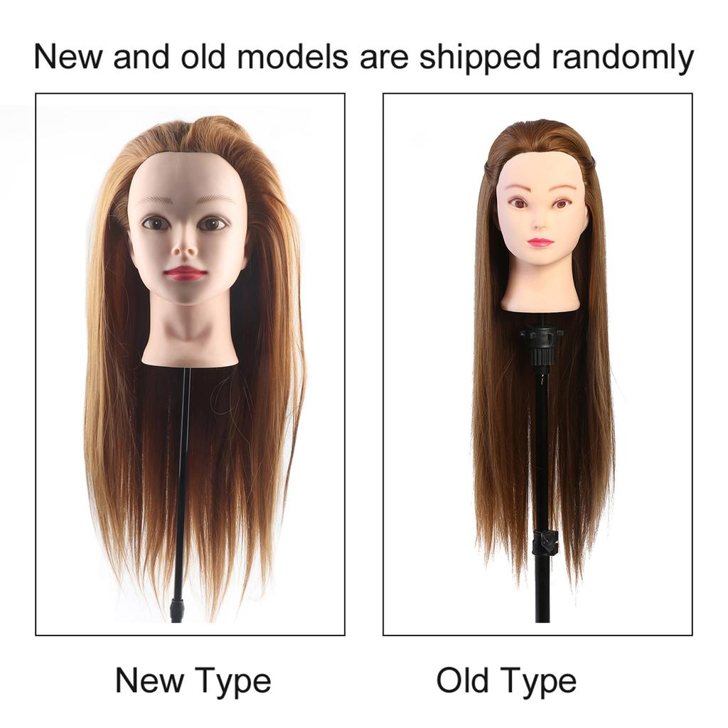 Makeup Mannequin Head Hairdresser Training Head Cosmetology Doll Head Blond Golden Brown