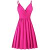 Summer V-neck casual sleeveless dress mid-length beach dress