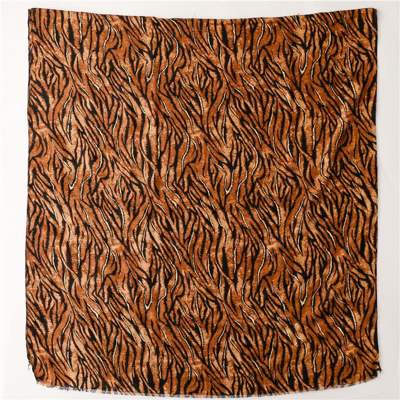 Eșarfă din bumbac și in cu model zebră la modă european-americană - Șal de iarnă moale, satin, cald"