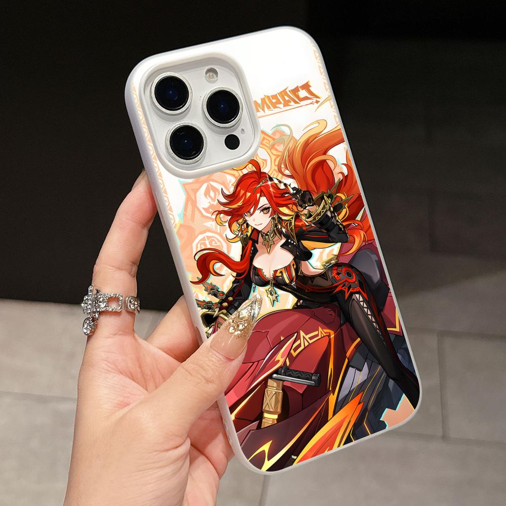 

Game GI Mavuika Jelly Double layer White Mobile Phone Case for iPhone 17 16 15 14 13 12 11 Air Pro Max Plus Protective iPhone 16 Pro Max