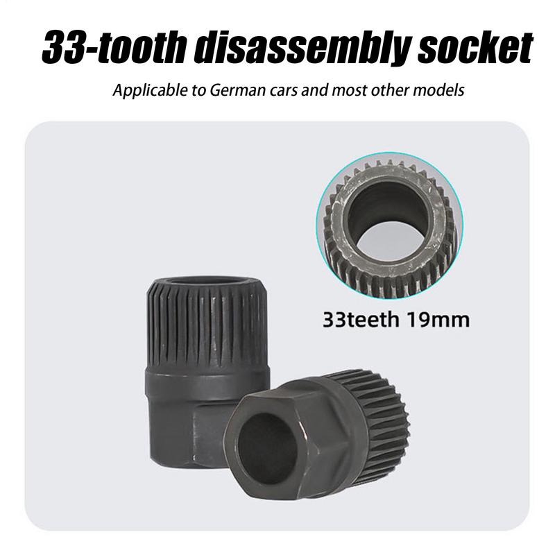 Generator Pulley 33 Teeth Removal Tool Engine Sprocket Clutch Wheel Alternator Tool Compact Hand Generator Disassembly