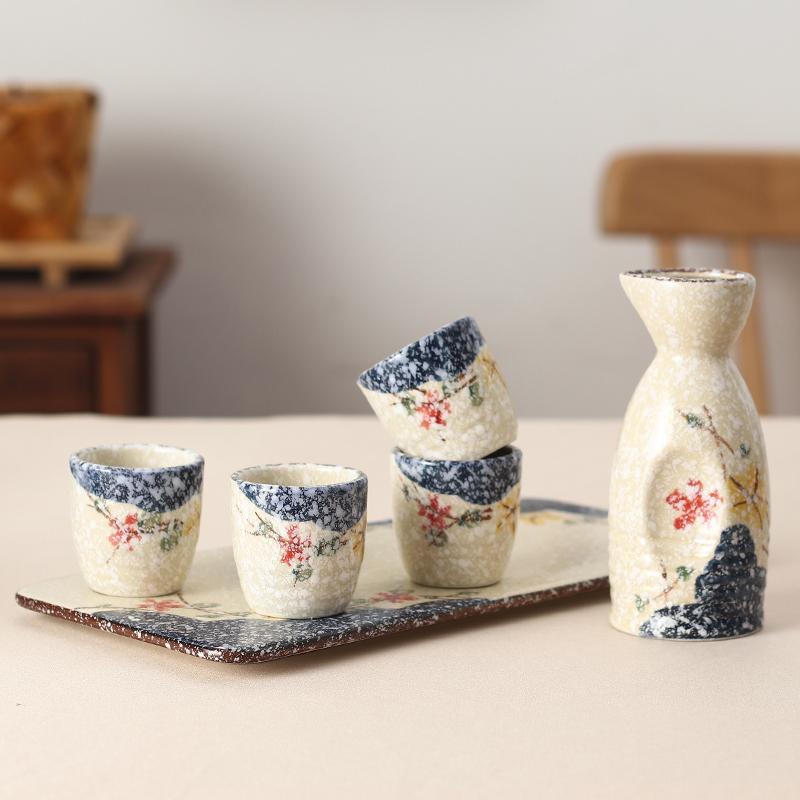 Carafe à vin simple Céramique Service à vin japonais Carafe à saké Shochu japonais Tasse à vin Service à saké Service à vin de bar Vaisselle de restaurant
