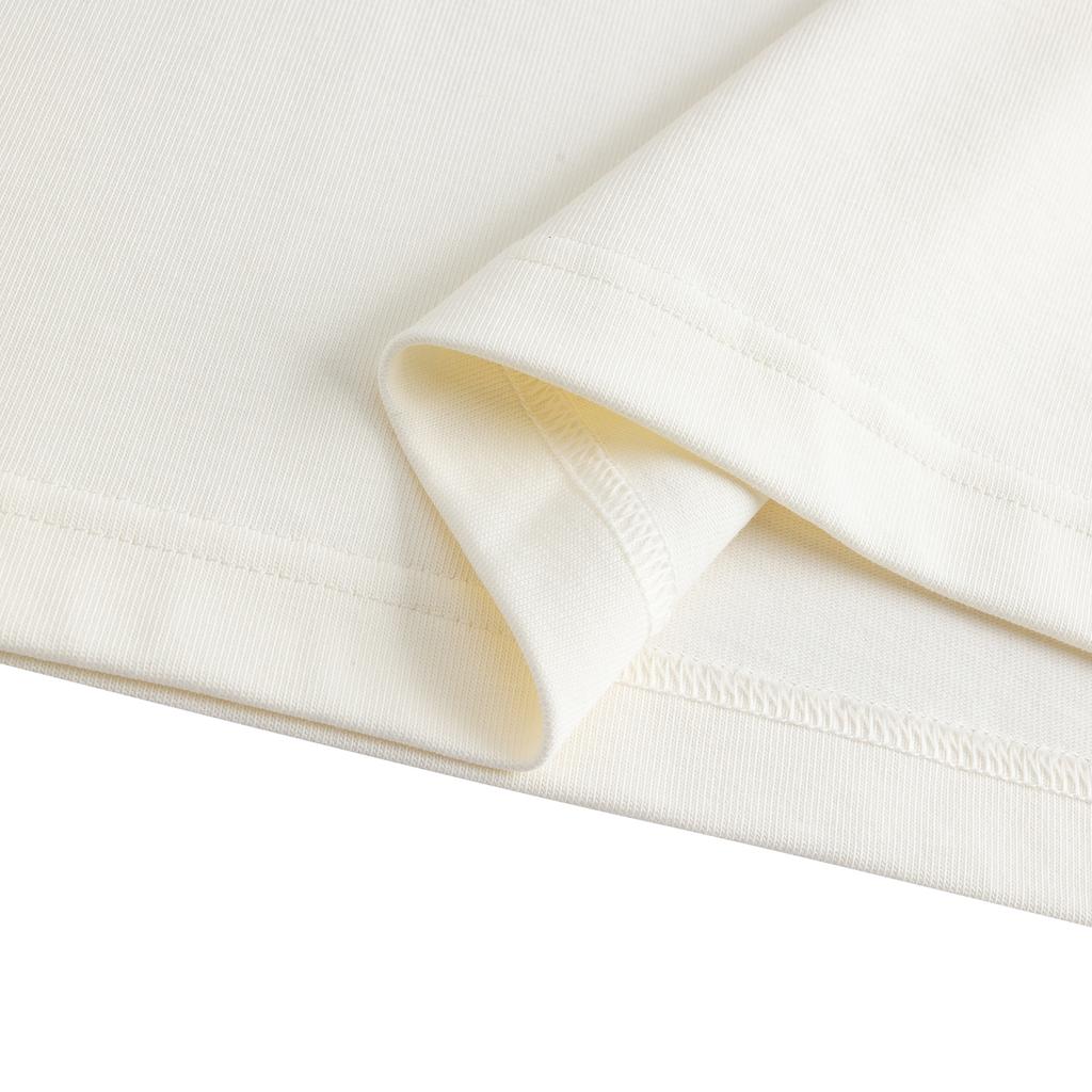 Anta Summer Skateboard Short Sleeve Knitted T-Shirt Unisex Tops Ivory 172628101-1