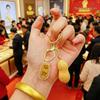 Shuibei Source Golden Wealth Attraction Peanut Keychain Pendant - Festive Gift