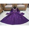 Indian Women Anarkali Long Gown Pant Dupatta Set Party Wear Top Tunic Kurti VF-20253a