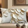 2D Flat Printed Leaf Pattern Cushion Covers for Home Decor Polyester Pillowcase, Sofa Decorative Cushion Cov Headboard Pillow