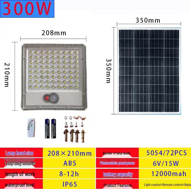 Ultra-Bright Solar LED Floodlight with Motion Sensor for Outdoor Spaces