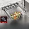 Foldable Kitchen Sink Filter Rack for Kitchen Waste, Leftover Food, Leftovers, Dishwashing Basin Water Garbage Draining Basket