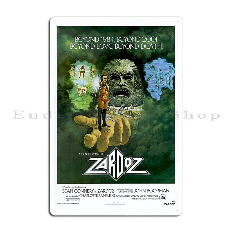 Зардоз 1974 Постер Металлические таблички Настенная роспись Настенный декор Домашний кинотеатр Индивидуальный постер из жести 20x30cm