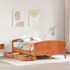 VidaXL Bed Frames and Headboard Wax Brown 140x200 Cm Pine Wood, Bed, Bed, Double Bed, Bedroom Furniture, 3301790