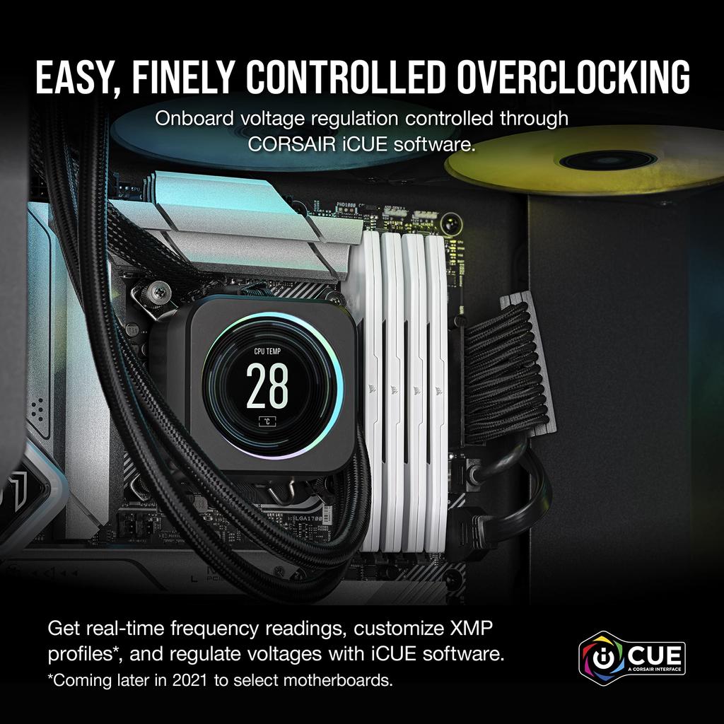 CORSAIR Desktop PC Memory VENGEANCE DDR5 Series Intel XMP Memory Kit 48GB White x CMK48GX5M2B6000C30W DDR5-6000MHz [24GB 2]